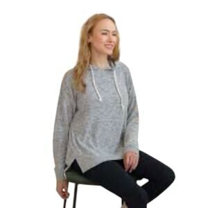 UG Apparel Sweater Hoodie Gray Knit Soft Comfy Oversized Long Womens Size M NWT